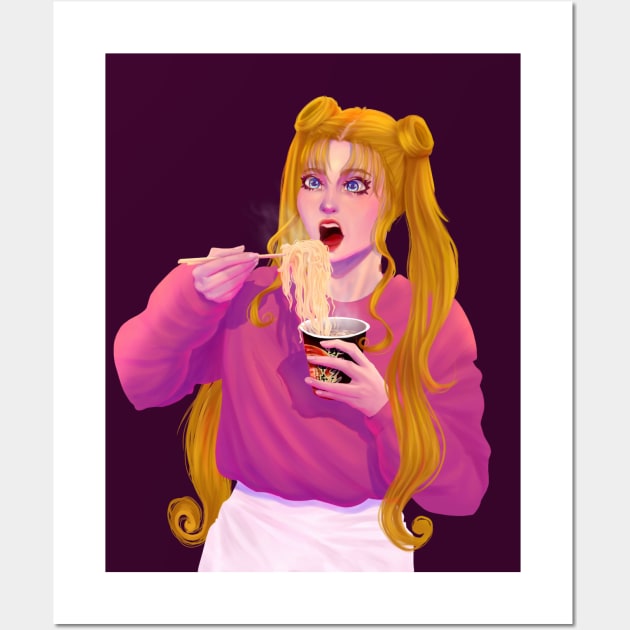 Ramen | Sailor Moon Wall Art by KumaCat